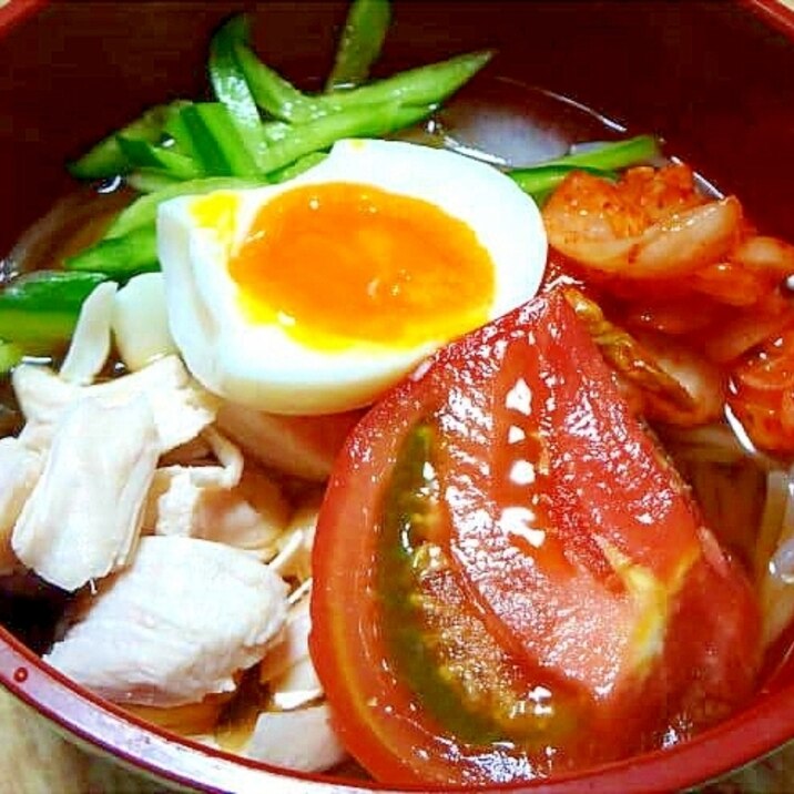 鶏ささみでさっぱり冷麺